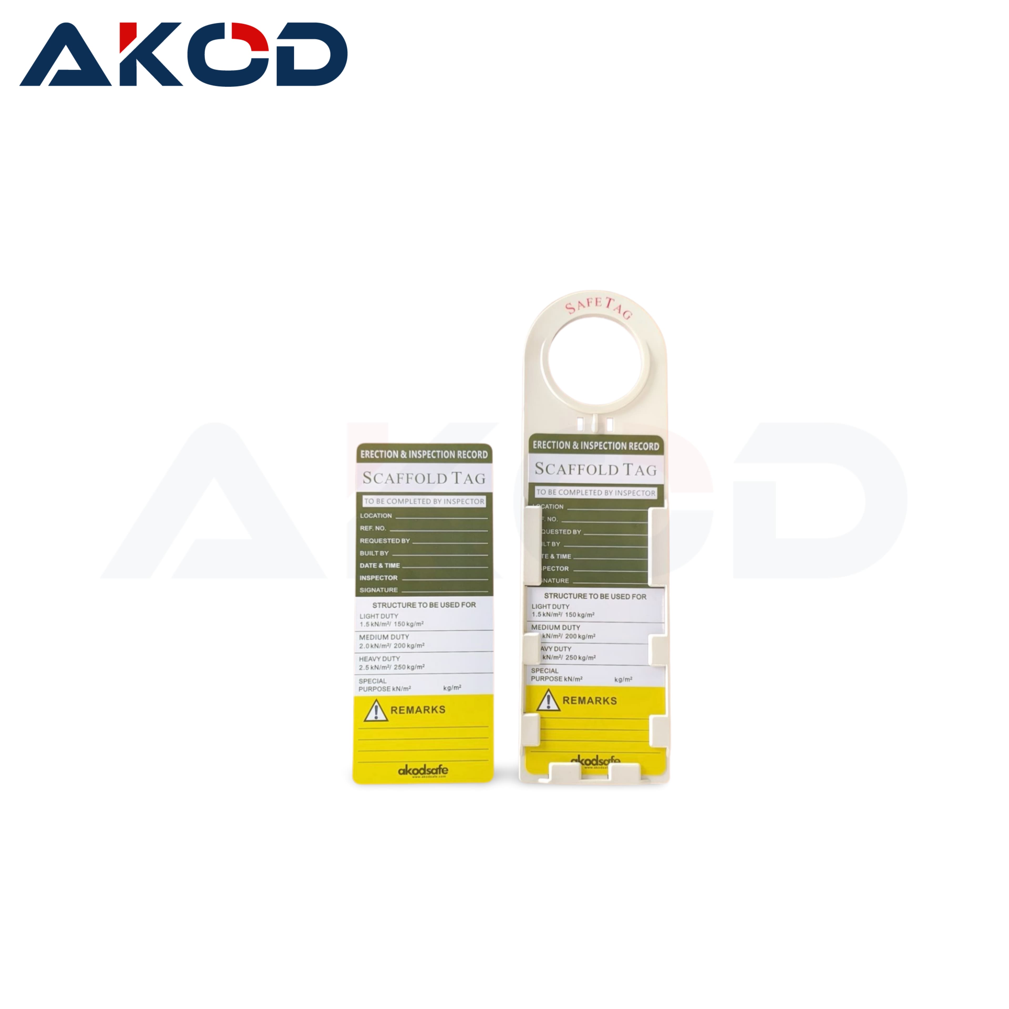 AKODSAFE SCAFFOLD SAFE TAG